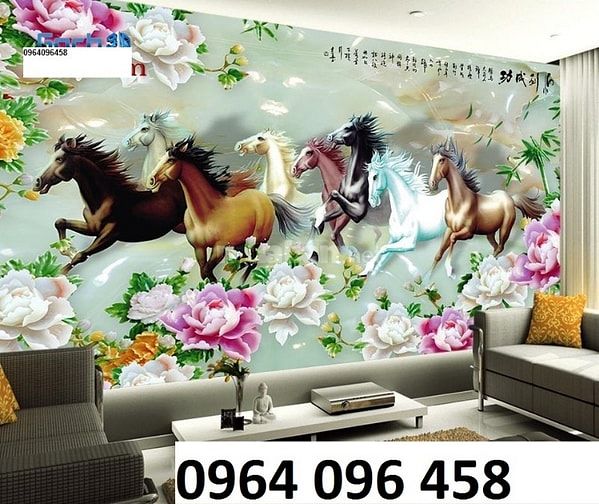Tranh gạch 3d con ngựa - gạch tranh 3d con ngựa - FĐ5
