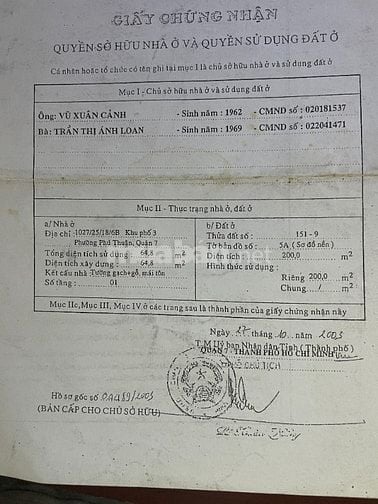 BÁN NHÀ ,Q7- 6 X 28  gần chợ phú thuận ,quận 7 , Giá 7 tỷ ,sổ hồng 
