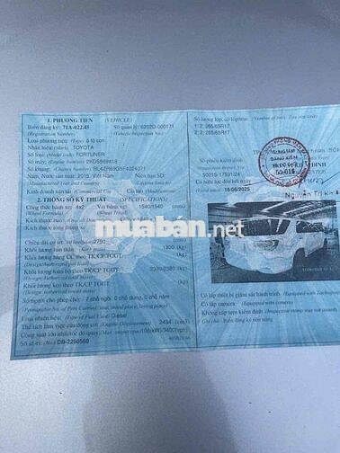 Toyota Fortuner 2015 2.5G - 120 km