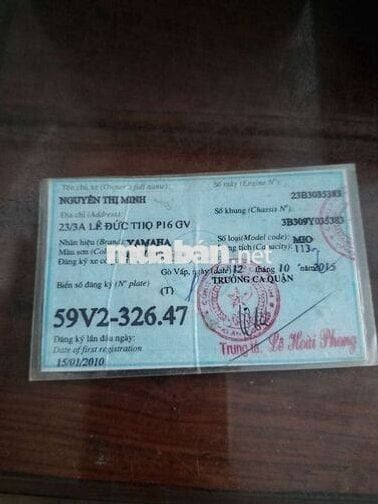 Cần bán chiếc utimo giấy tờ đầy đủ