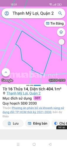 Bán 75m2 đất đường 19 Cát Lái.Tp HCM 6 tỷ 6