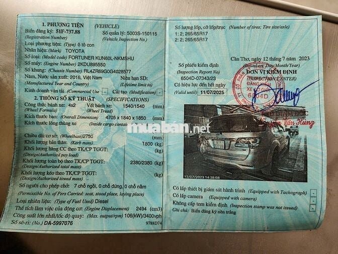 Toyota Fortuner 2016  - 160000 km