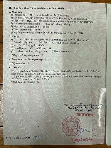 NHÀ 1 LẦU SỔ RIÊNG HẺM SỐ 8 PHÚ THUẬN Q7 