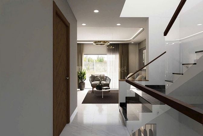 Bán nhà liền kề chợ đầu mối thủ đức, 4,6 tỷ, 57m2, 3 lầu, ô tô tận cửa