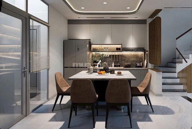 Bán nhà liền kề chợ đầu mối thủ đức, 4,6 tỷ, 57m2, 3 lầu, ô tô tận cửa
