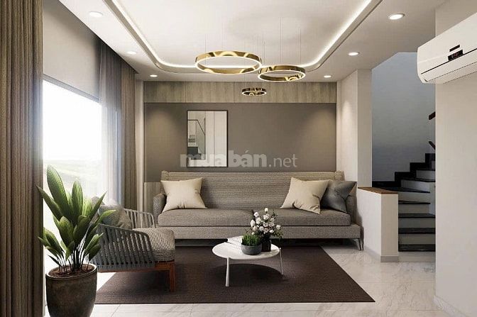 Bán nhà liền kề chợ đầu mối thủ đức, 4,6 tỷ, 57m2, 3 lầu, ô tô tận cửa
