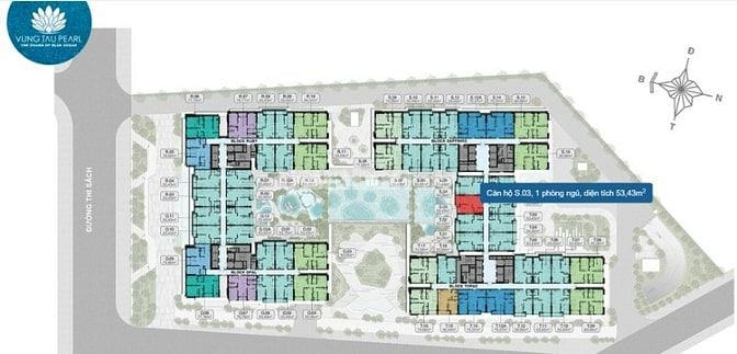 Kẹt tiền bán lỗ 200 triệu căn hộ 1PN Vũng Tàu Pearl view hồ bơi
