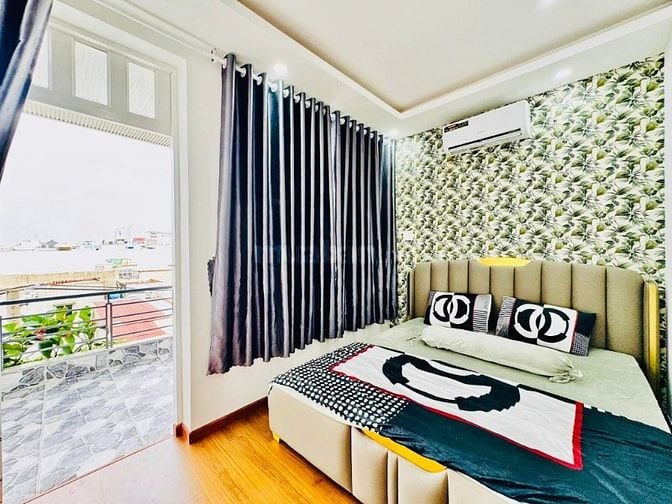 Nhà 4 x 13 đúc 1 trệt 3 lầu MẶT TIỀN đường số 4 phường 16 gò vấp 