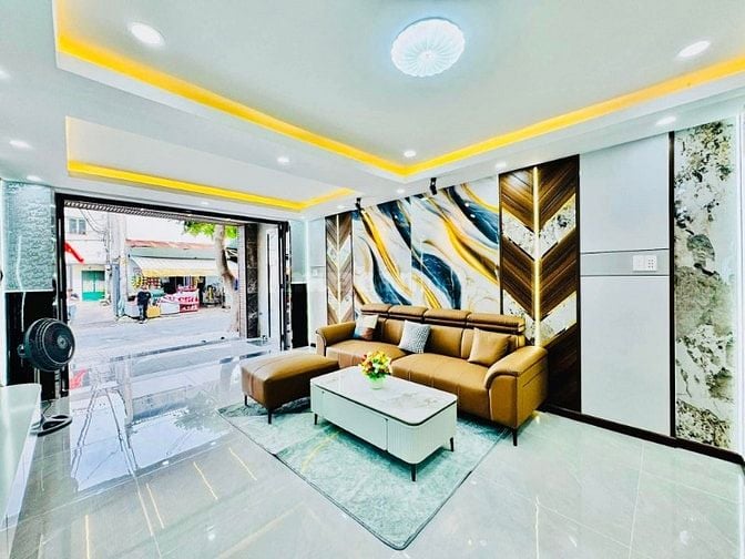 Nhà 4 x 13 đúc 1 trệt 3 lầu MẶT TIỀN đường số 4 phường 16 gò vấp 
