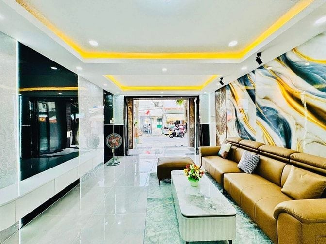 Nhà 4 x 13 đúc 1 trệt 3 lầu MẶT TIỀN đường số 4 phường 16 gò vấp 