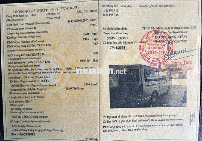 Toyota Hiace 2006 16 chỗ máy dầu chính chủ