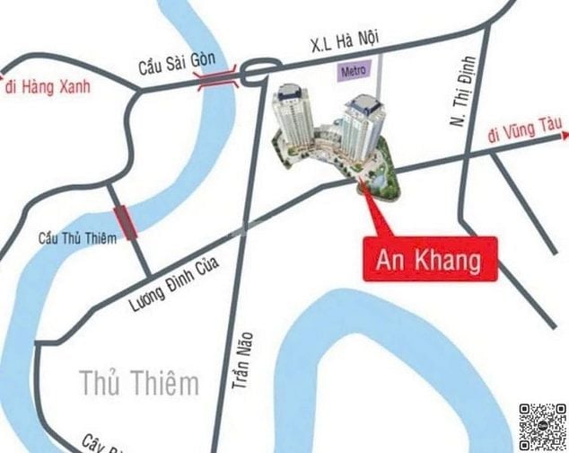 Cho thuê căn hộ An Khang-An Phú Q.2, 2PN, 90m2, 14tr, nhà dễ xem