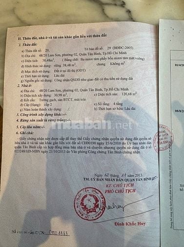 Bán nhà 48/20 Lam Sơn, P.2, Tân Bình, ngay sân bay Tân Sơn Nhất