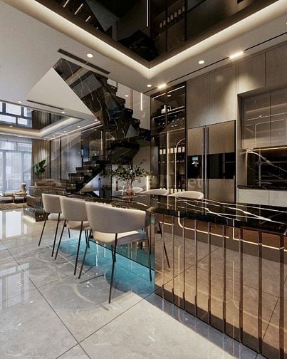 Nhà phố cao cấp, hiện đại - 4 tầng liền kề Tên Lửa Bình Tân  4PN, 5WC