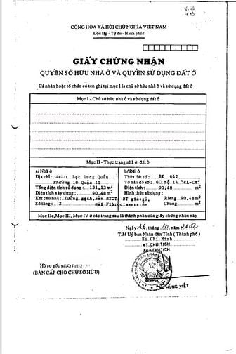 BÁN NHÀ MẶT TIỀN : 172D LẠC LONG QUÂN - P. 10 - Q. 11 - TPHCM
