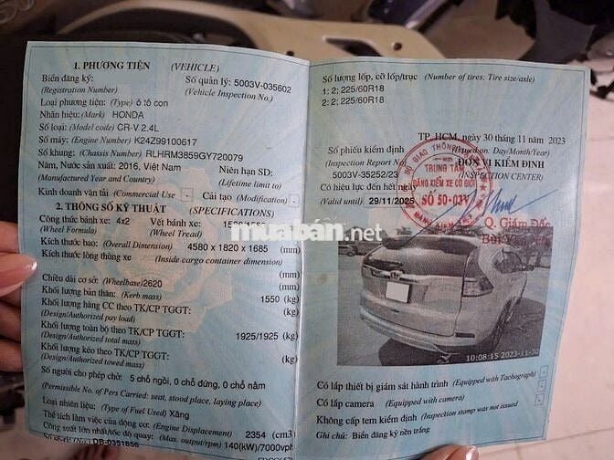 Honda CR V 2016 2.4 AT Bạc đang chạy - 180000 km