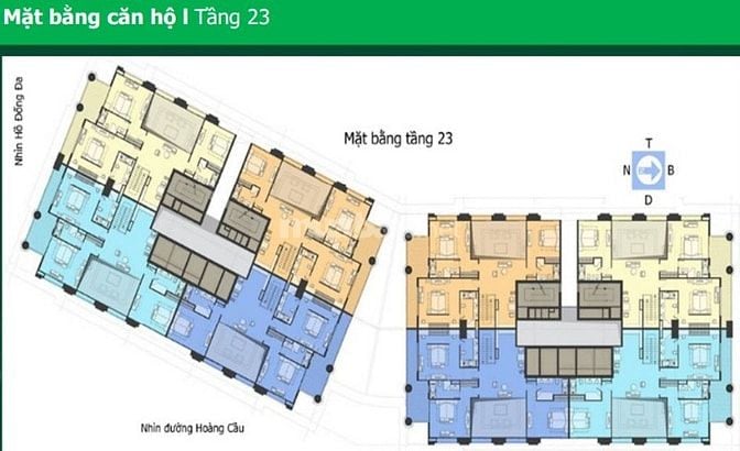Penthouse thông tầng 22-23 D. Le Pont Dor Hoàng Cầu 403m2 và 406m2 