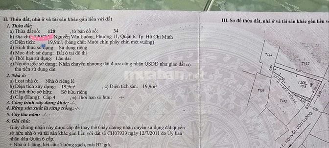 Cần bán hoặc cho thuê nhà hẻm 240 Nguyễn Văn Luông.