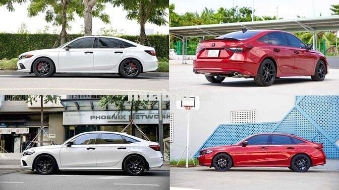 3 XE CIVIC RS 2022-2024-2025 ĐỎ TRẮNG, CẦN BÁN
