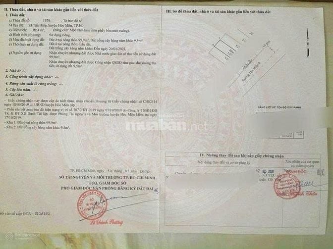 NHÀ 1 lầu 3 phòng ngủ bán gấp giá 890 triệu, ở Hóc Môn, SHR 109m2 