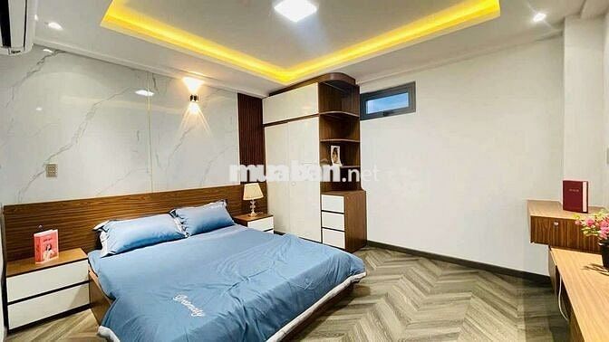 Cho thuê nhà, Mới xây, Full nội thất, Đường phan huy ích, P12, Gv, 6pn