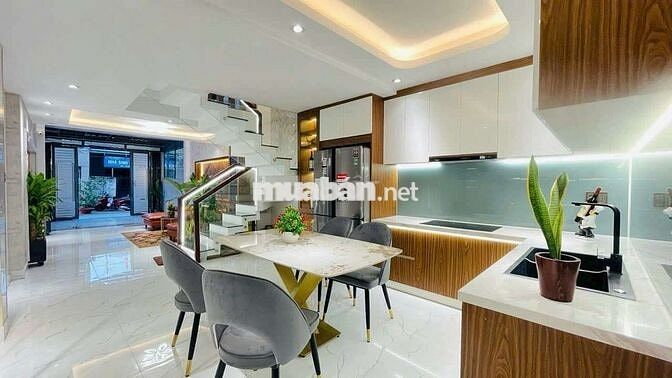 Cho thuê nhà, Mới xây, Full nội thất, Đường phan huy ích, P12, Gv, 6pn