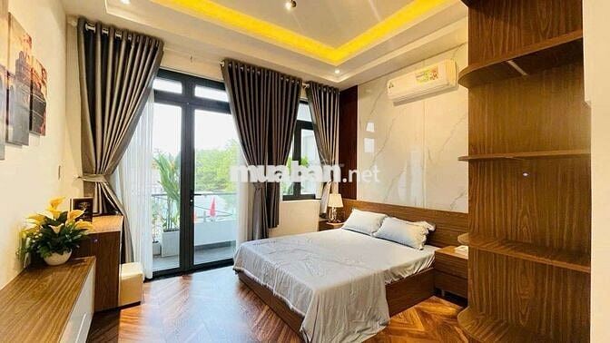 Cho thuê nhà, Mới xây, Full nội thất, Đường phan huy ích, P12, Gv, 6pn