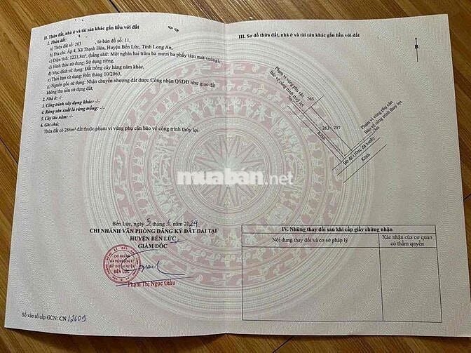1000m Đất Vườn Đường 10m View Kênh Chỉ 650tr