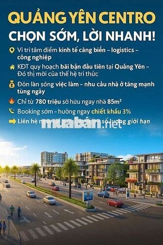 🔥 QUẢNG YÊN CENTRO – SỞ HỮU NGAY NHÀ PHỐ & BIỆT THỰ VỊ TRÍ VÀNG-CK 3%