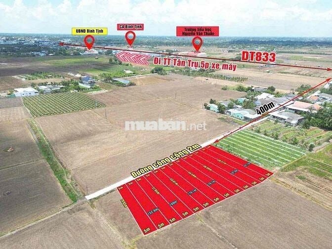 Hàng Hot tại Tân Trụ Long An 186m2 thổ cư có giá chỉ 320 triệu