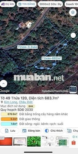 Cần bán 4000m2 Kim Long có 80 Thổ cư mặt tiền 83m măt tiềnđường nhựa