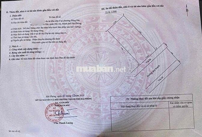 Đất xây Biệt Thự TĐC Đồng Bồ hướng Đông Nam