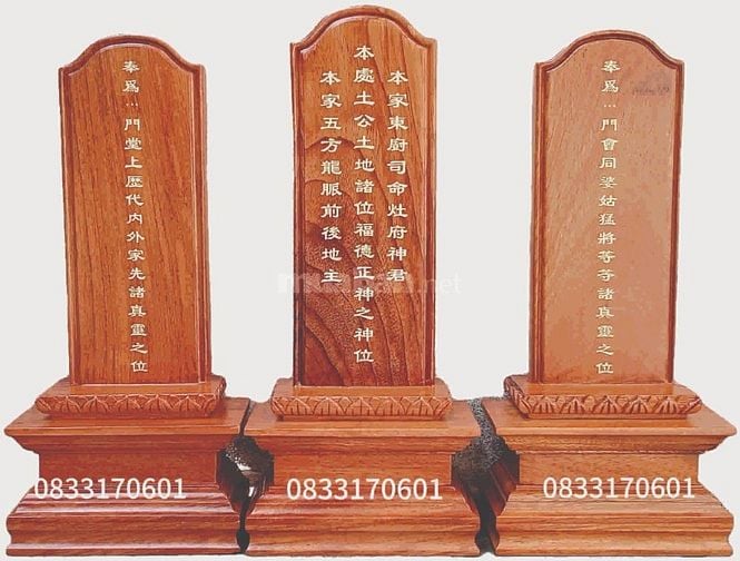 Cửa hàng bán bài vị thờ bằng gỗ tại Tp.HCM