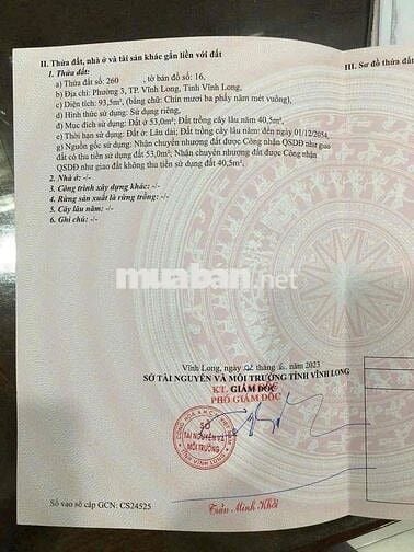 ĐẤT THỔ CƯ GẦN TRƯỜNG ĐẠI HỌC XÂY DỰNG MIỀN TÂY, PHƯỜNG 3 TP VĨNH LONG