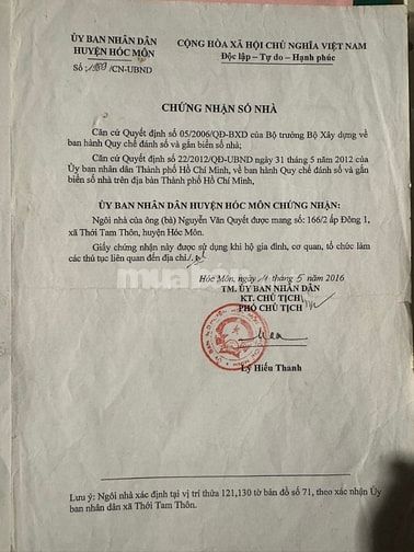 NHÀ KDC HXH ĐƯỜNG ẤP ĐÔNG 1, THỚI TAM THÔN. 