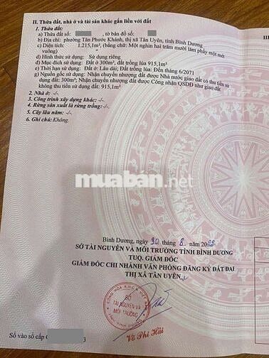 🆘 Đất Kho Xưởng Gần Chợ Tân Phước Khánh TpTân Uyên (P Tân Khánh HCM)