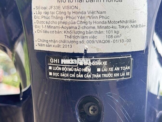 dư xe cần bán vision