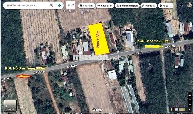 Bán lô đất đường tỉnh đt 749b có thổ cư