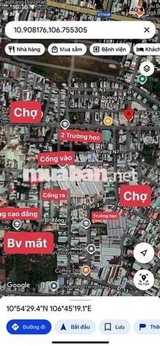 BÁN LÔ ĐẤT TT DĨ AN HCM DT74m FULL THỔ CƯ GẦN CHỢ TRƯỜNG HỌC Đ THÔNG