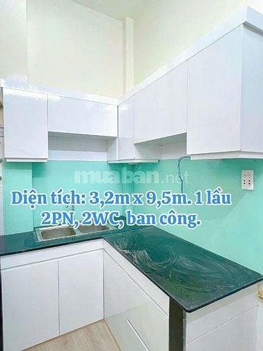 Bán nhà chính chủ 3,2x9,5. 1 lầu 2PN 2WC. Gần hãng bia Tiger