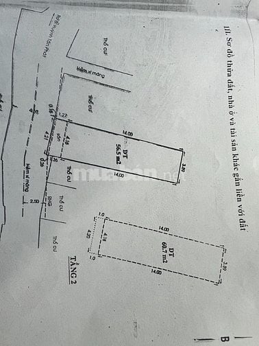 Nhà Hẻm thông Bùi Văn Ba, 02 tầng, DT 4x16m