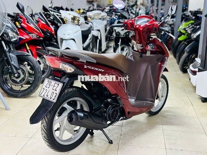 XE MÁY THỊNH PHÁT- HONDA VISION ĐỎ MẬN BIỂN HÀ NỘI