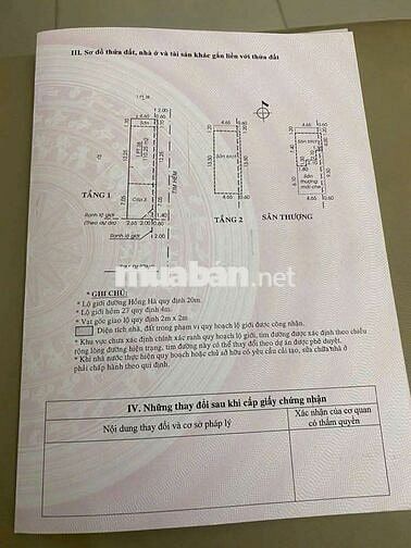 Bán Nhà Góc 2Mt Hồng Hà ngay Sân Bay