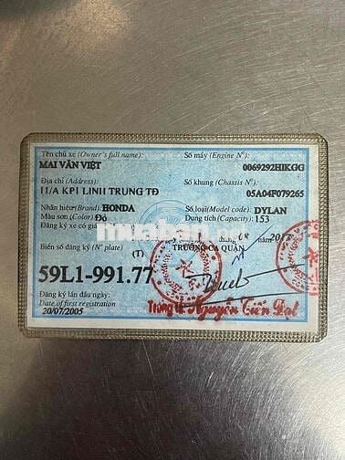 DYLAN SIÊU CỌP 2005 TP CÓ HỖ TRỢ NỢ XẤU CÓ ĐỖI XE