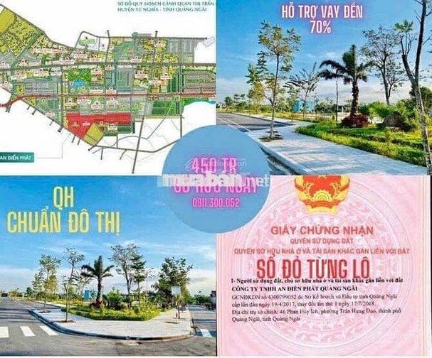 An Điền Phát Quảng Ngãi – Đất nền trung tâm, sổ sẵn, giá F0