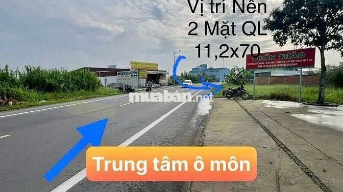 BÁN ĐẤT 2 MẶT TIỀN QUỐC LỘ 91- QUẬN Ô MÔN