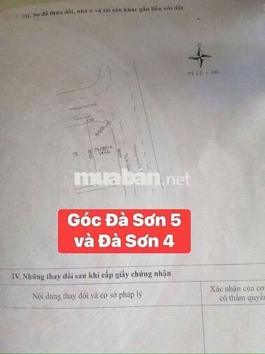 Lô Góc Hai Mặt Tiền. Dt 144 mét