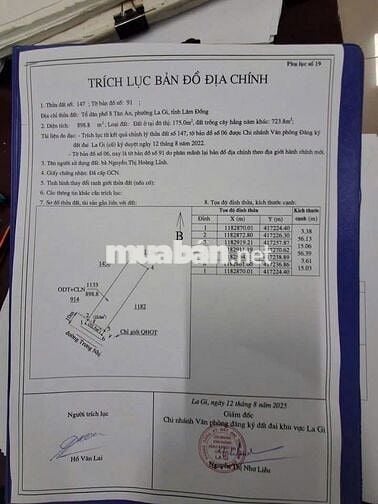 Bán Lô Đất Mặt Tiền Đường Nhựa Trưng Nhị Tân An,Phường La Gi,Lâm Đồng.
