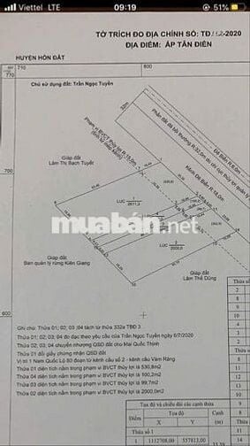 Đất Thổ Cư Diện Tích Lớn - Đê Quốc Phòng