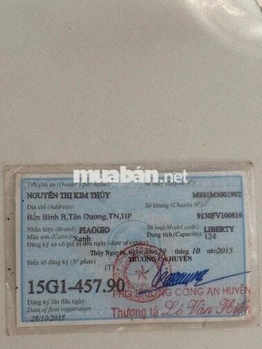 Liberty máy iget 2015 nữ chạy rất ít - Odo 32k